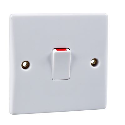 Picture of 1gang 20amp Double Pole Switch Flat Plate
white plastic