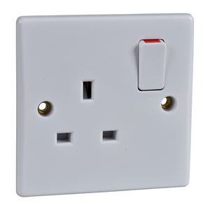 Picture of 13amp 1gang Switched Socket Flat
white plastic