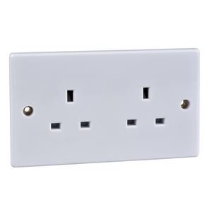 Picture of 13amp 2gang Unswitched Socket Flat
White Plastic
