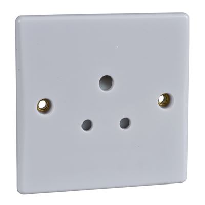 Picture of 5amp 1gang Unswitched Socket Flat
White Plastic