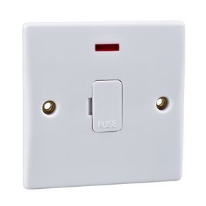 Picture of 13amp UNSwitched Spur c/w Neon
white plastic