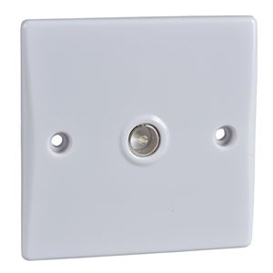 Picture of Single TV Coax Flat Plate
white plastic