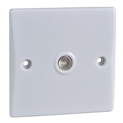 Picture of Single TV Coax Flat Plate
white plastic