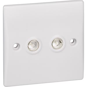 Picture of Twin TV/FM Coax Flat Plate
white plastic