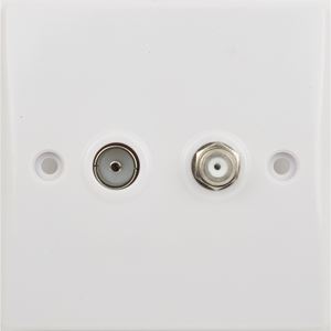 Picture of Twin Satellite / Coaxial Socket
white plastic