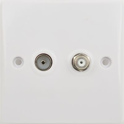 Picture of Twin Satellite / Coaxial Socket
white plastic