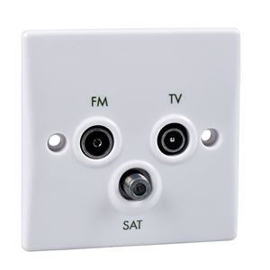 Picture of 1gang Tv/FM/ SAT Triplex
white plastic