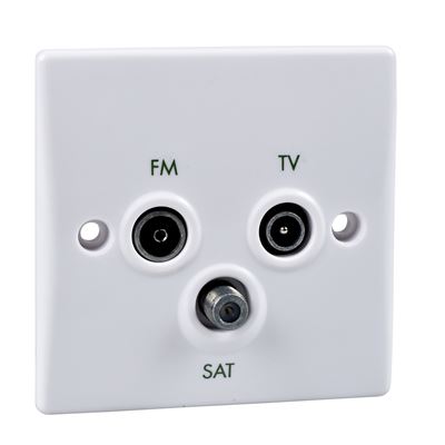 Picture of 1gang Tv/FM/ SAT Triplex
white plastic