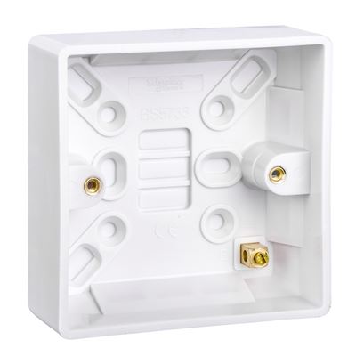 Picture of 1gang 25mm surface pattress
white plastic