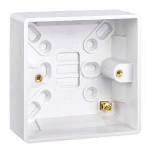 Picture of 1gang 35mm surface pattress
white plastic