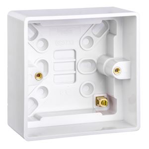 Picture of 1gang Pattress 47mm
white plastic