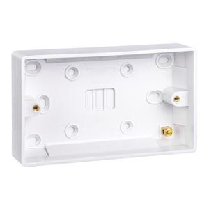 Picture of 2gang Pattress 25mm
white plastic