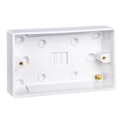 Picture of 2gang Pattress 25mm
white plastic