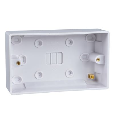 Picture of 2gang Pattress 35mm
white plastic
