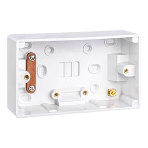 Picture of 2gang Pattress 47mm
white plastic