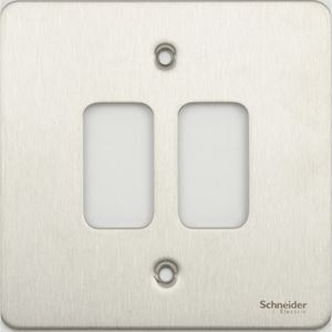 Picture of 2 GANG STAINLESS STEEL GRID PLATE SCREWED
