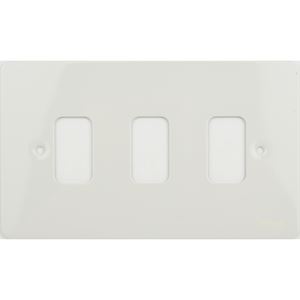 Picture of 3 Module white metal plate