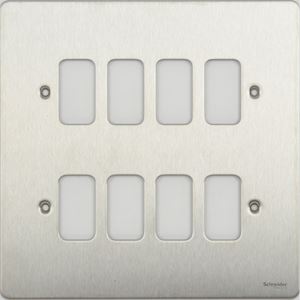 Picture of 8 GANG STAINLESS STEEL GRID PLATE SCREWED