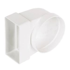 Picture of 110MM X 54MM CHANNEL ELBOW 90D TO 100MM ROUND