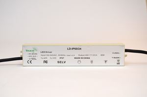 Picture of 60W DC LED DRIVER 24V IN IP67
NON DIMMABLE