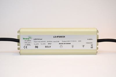 Picture of 200W DC LED DRIVER 24V IN IP67
NON DIMMABLE