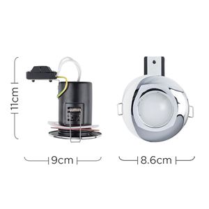 Picture of IP65 DOWNLIGHT  DOMED POLISH CHR 65MM CUT OUT
SHOWER
SUN