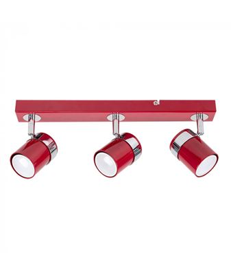 Picture of RED/CHROME 3 SPOT BAR GU10
SUN