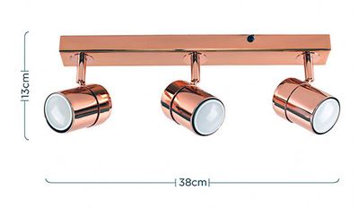 Picture of COPPER 3 SPOT BAR GU10
SUN