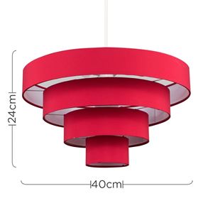 Picture of NEVADA 4 TIER SHADE RED FAUX SILK
SUN