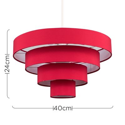 Picture of NEVADA 4 TIER SHADE RED FAUX SILK
SUN