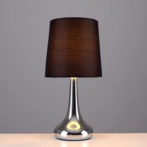 Picture of PAIR TEAR DROP TOUCH TABLE LAMPS CHROME/BLACK
SUN