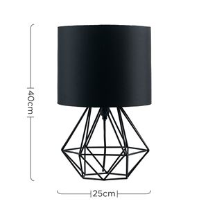 Picture of ANGUS GEOMETRIC TABLE LAMP SATIN BLACK/BLACK
SUN