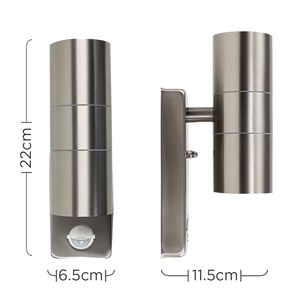 Picture of STAINLESS STEEL UP/DOWN C/W PIR GU10
SUN