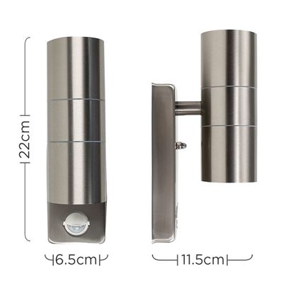 Picture of STAINLESS STEEL UP/DOWN C/W PIR GU10
SUN