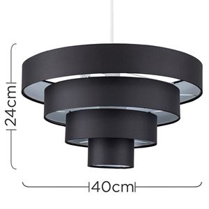 Picture of NEVADA 4 TIER SHADE BLACK FAUX SILK
SUN