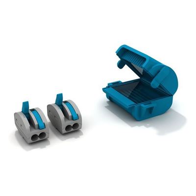 Picture of MINI JUNCTION BOX 2 X  2 POLE WAGO CONNECTORS
SHELL BOX IP68 GEL FILLED RE-ENTERABLE
32 X 33 X 23