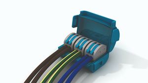 Picture of MINI JUNCTION BOX 3 X 2 POLE WAGO CONNECTORS
SHELL BOX  IP68 GEL FILLED RE-ENTERABLE
46 X 33 X 23