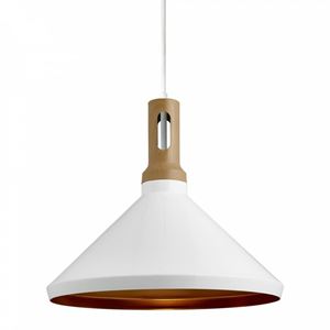 Picture of WHITE/WOOD PENDANT
60W ES