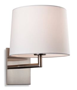 Picture of GRAND WALL LIGHT BRUSHED STEEL CREAM SHADE 60W ES
FIRSTLIGHT