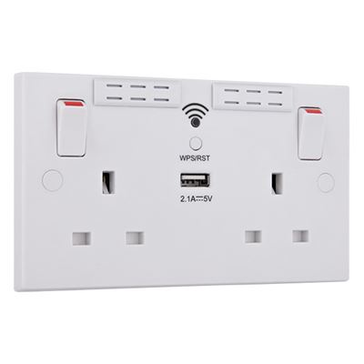 Picture of 2GANG SOCKET C/W WIFI BOOST & USB